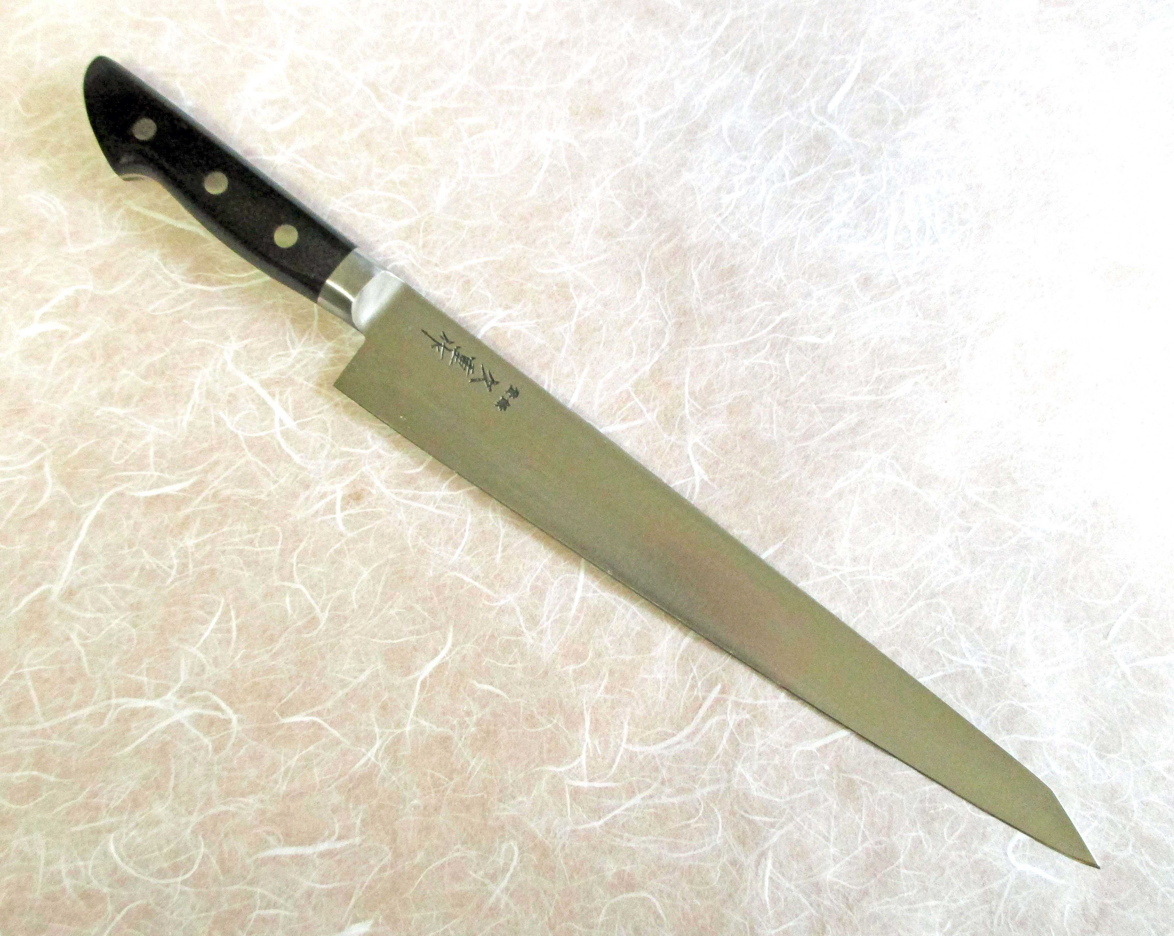 Sujihiki Japanese kitchen knife Seki Kanetsugu Pro J 6009 21cm for