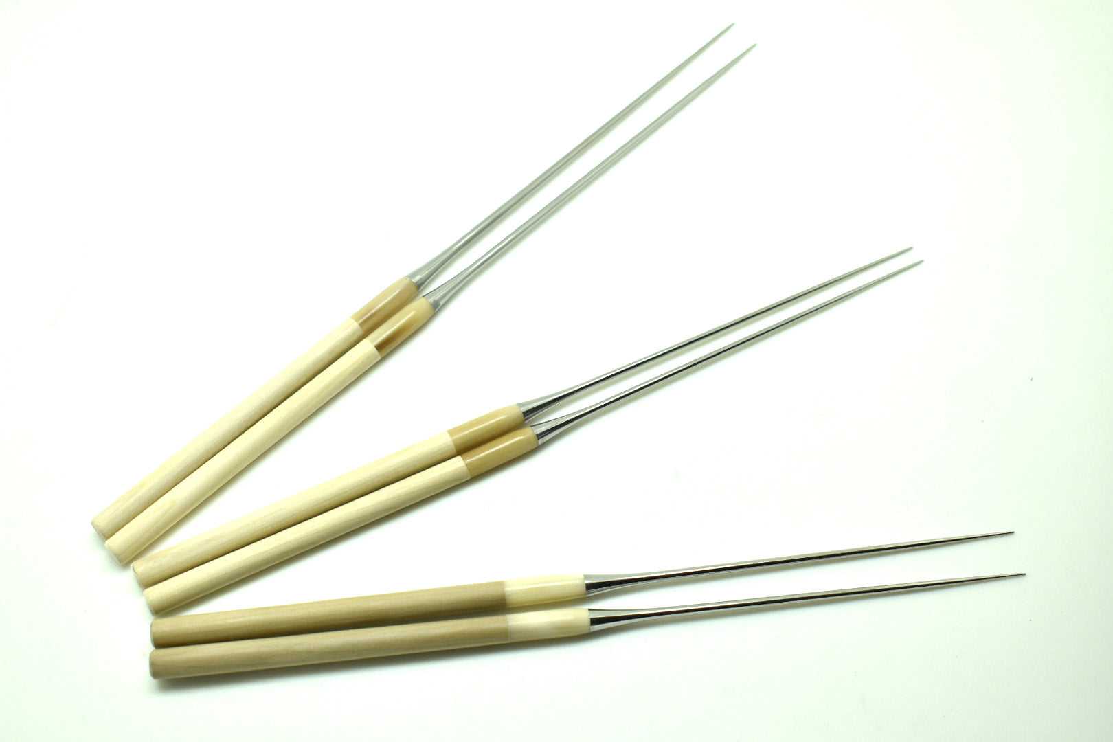 MORIBASHI Stainless Chopsticks Round Magnolia & WHITE Buffalo Horn