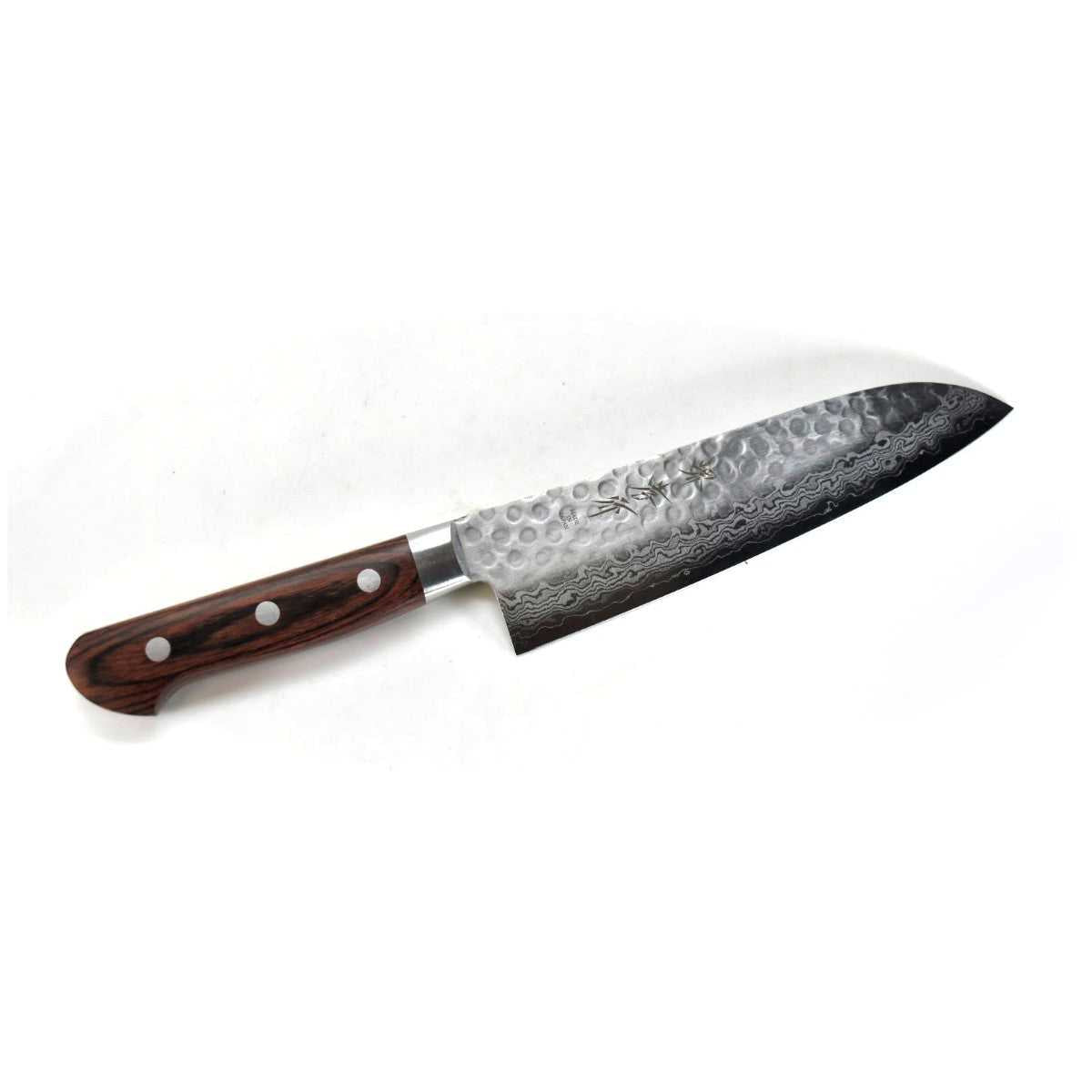 Sakai Takayuki VG-10/ 17 Layers Hammered Damascus Santoku Knife 180 mm