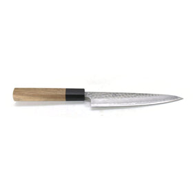 Aogami Super Clad Hammered Japanese Style Paring Knife 150 mm, Octagonal Walnut Handle
