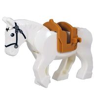 Minifig White Horse with Saddle - Animals