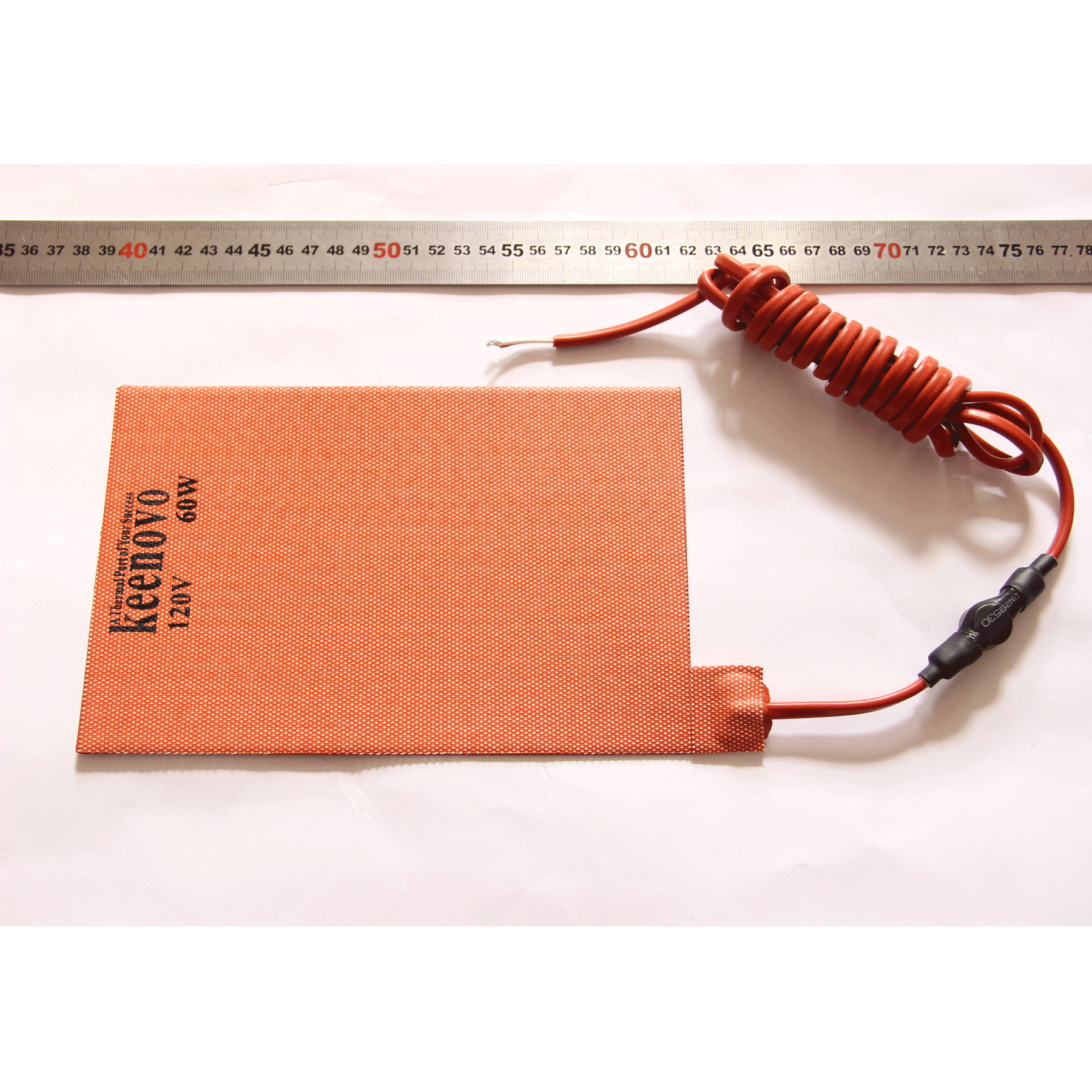 Keenovo Battery Heater Warmer Pad Flexible Heating Element Silicone Heater w/ Integrated Thermostat of 0C