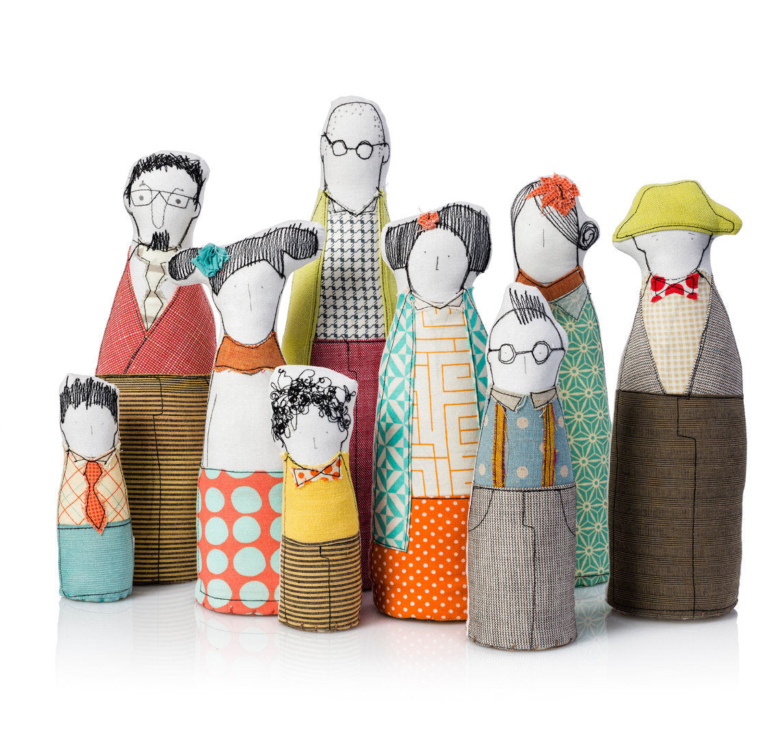 fabric sculpture dolls