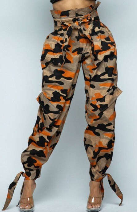 Orange Camo Baggy Pants - Run Small – Polly Pearl