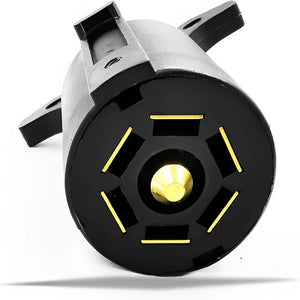 Cal-hawk 7 Poles MALE CONNECTOR ROUND TRAILER END RV LIGHT PLUG CONNECTOR 7-Way - Discount Doug's