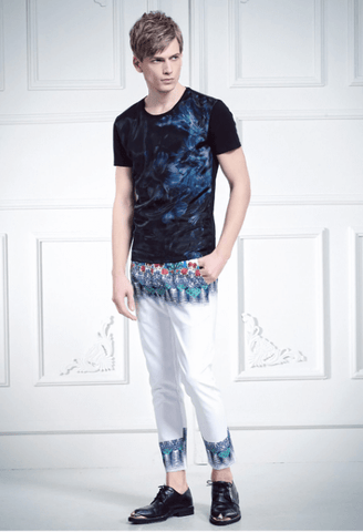T Shirt|Print Lily Flower|Black DepotClick