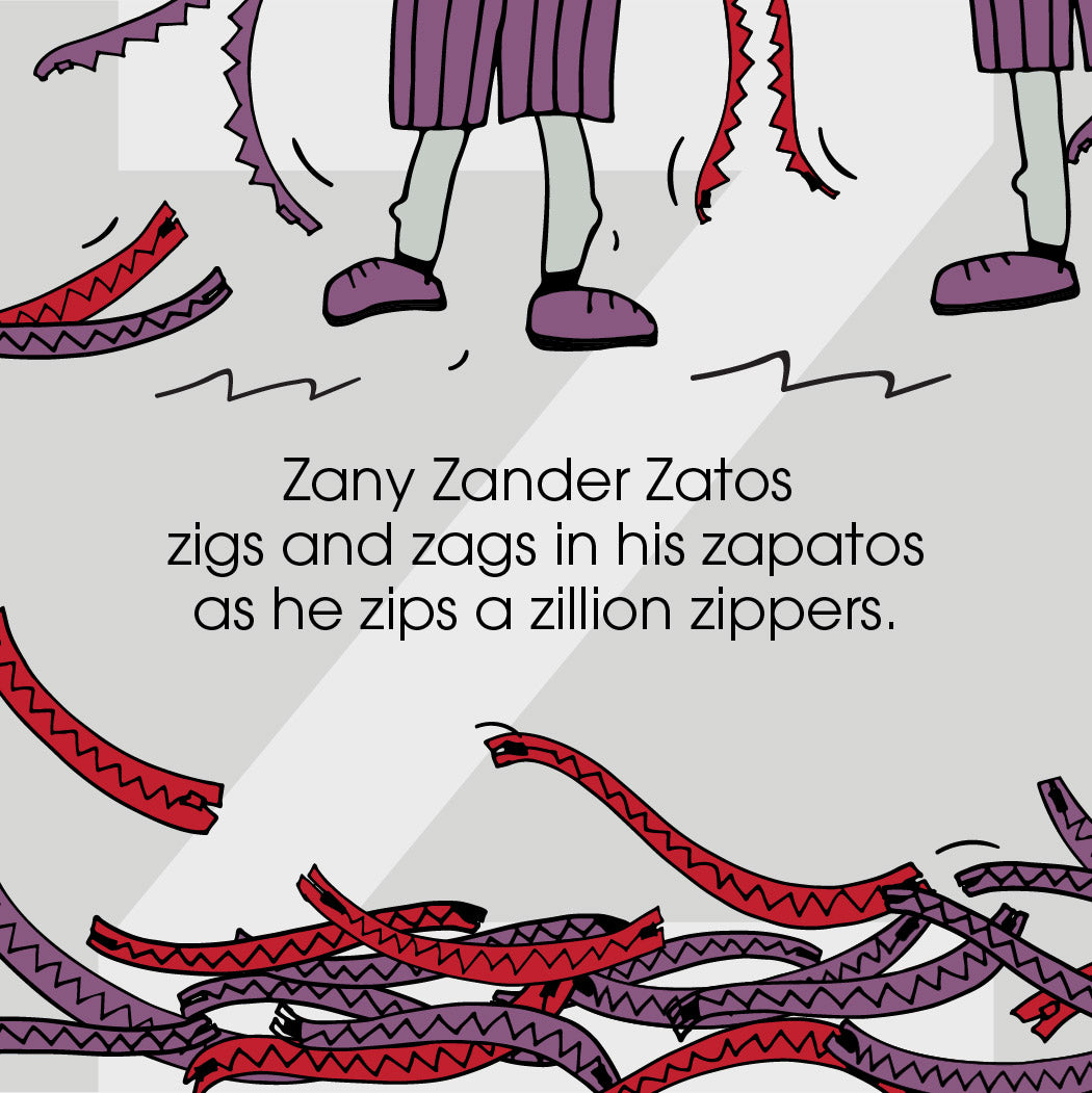 The MoMeMans® ZYX Project: Alliterative Tales from Z to A. Letter Z: Zander Zatos by Monica Escobar Allen. Learning the ABCs for Babies and Tots.