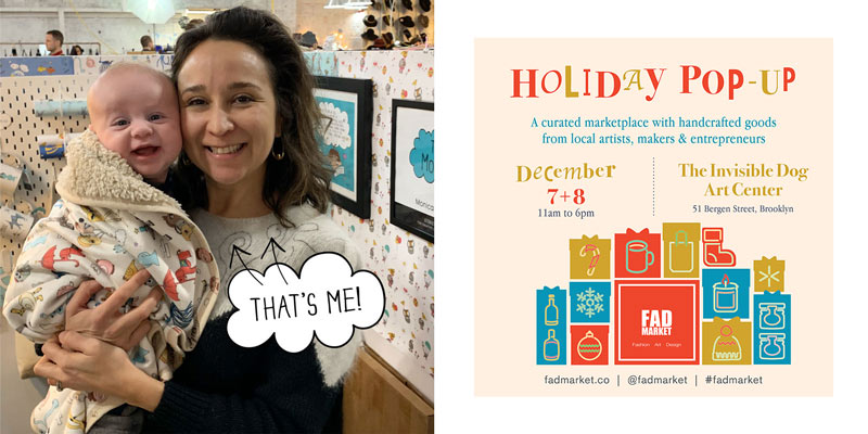 The MoMeMans Holiday Pop-Up at the Invisible Dog Art Center in Cobble Hill, Brooklyn Dec 7-8th