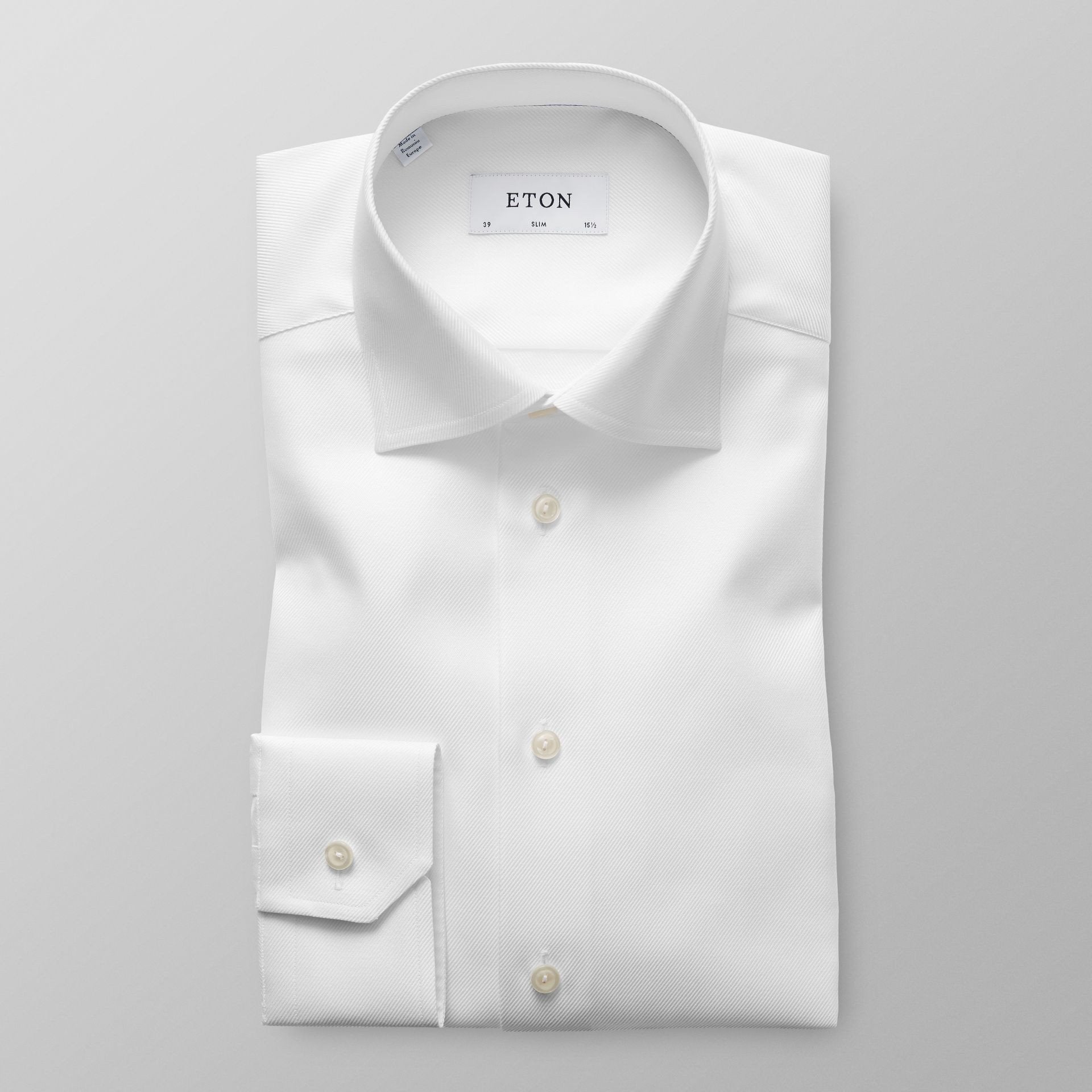 ETON® | Slim Fit Textured Twill Shirt - White