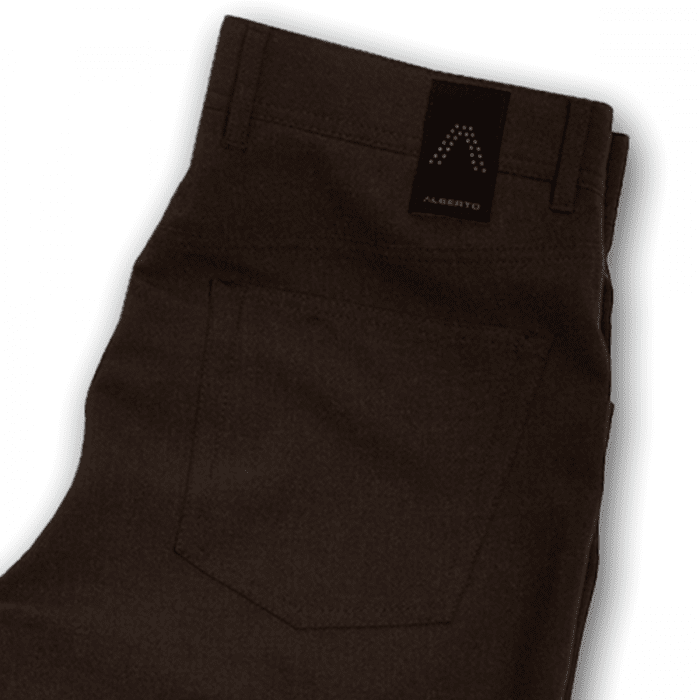 ALBERTO | Modern Fit Ceramica Stone Dress Pant - Brown