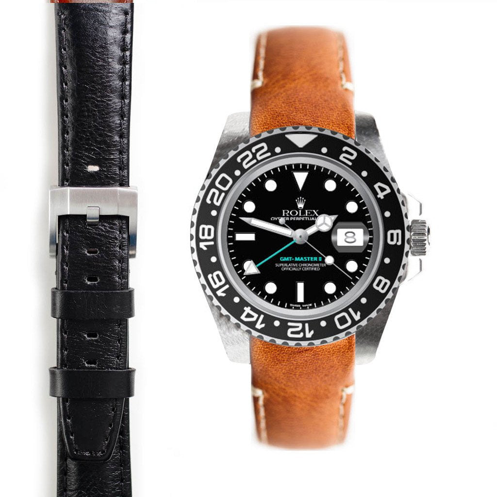 rolex gmt master leather strap