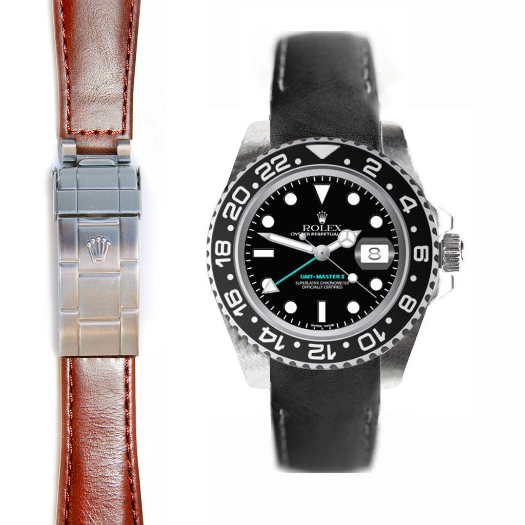 gmt master ii leather strap
