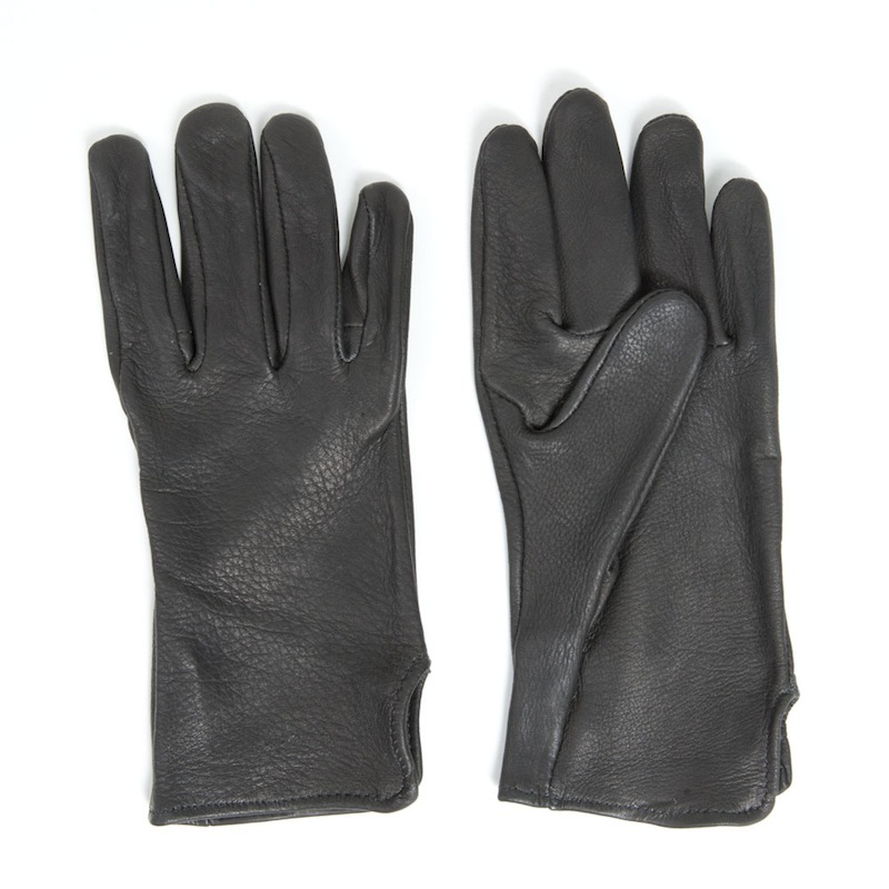 Black Deerskin Leather Gloves