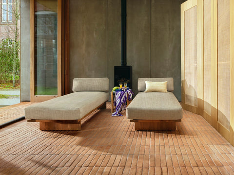 outdoor teak wooden lounge sofas 