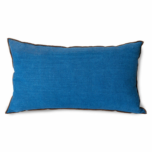 Throw Pillow, Blue - Raya Lumbar Cushion - Revival™