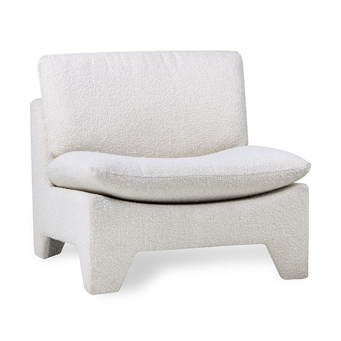 HKliving Retro lounge fauteuil chair off white fabric