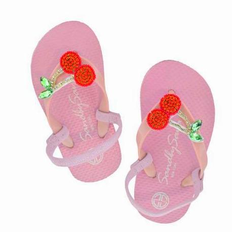 baby pink flip flops