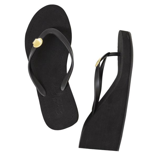 high wedge flip flops