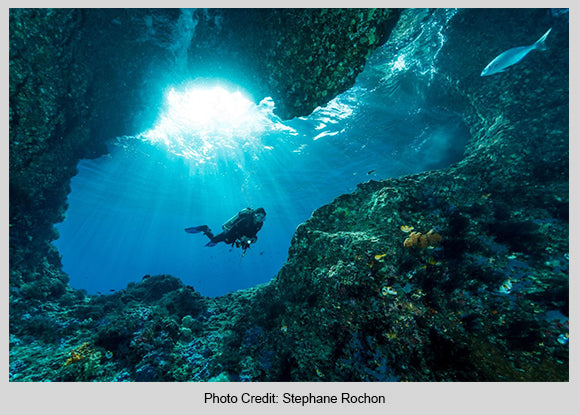 scuba diving cave