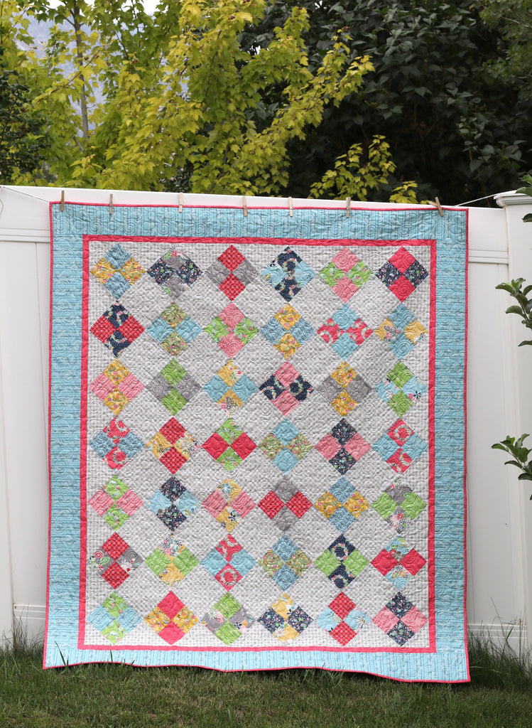 4 Patch On Point Quilt Pattern