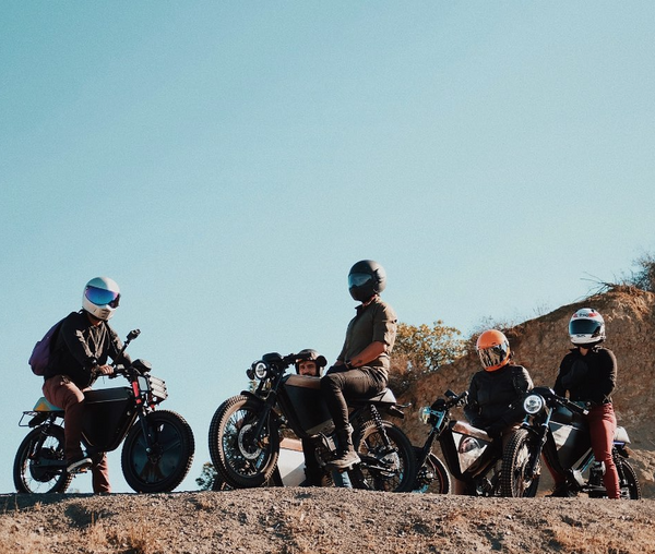 Group of Dirt Bike Riders in the hills of California