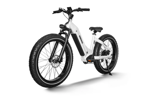 Himiway Zebra Step Through electric bike in white paint color