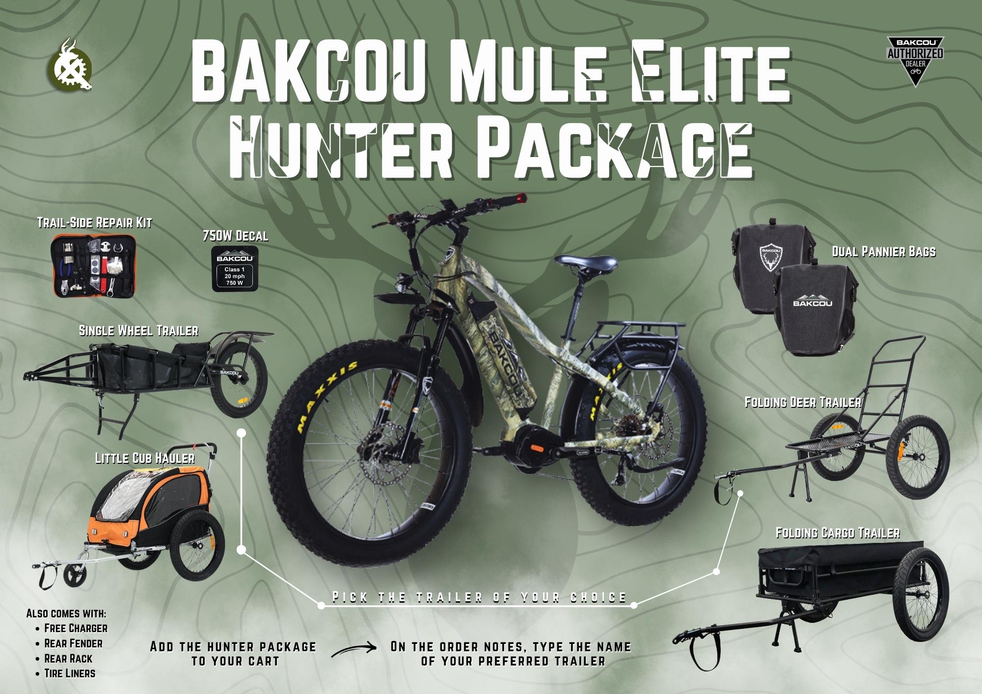 Bakcou Mule Electric Bike, Matte Army Green / 25Ah