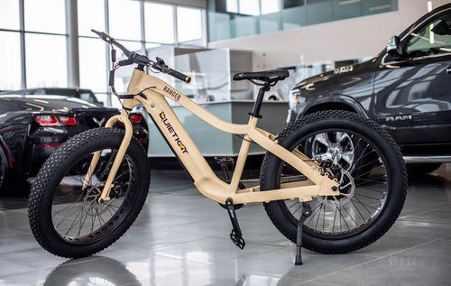 Quietkat Ranger Fat Trie Electric Bike in a showroom