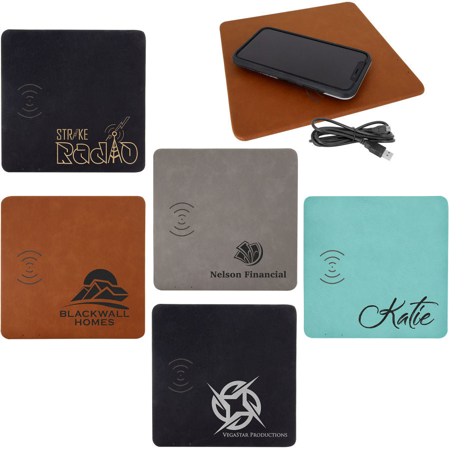 8 X 8 Laserable Leatherette Phone Charging Mat Personalized Trends