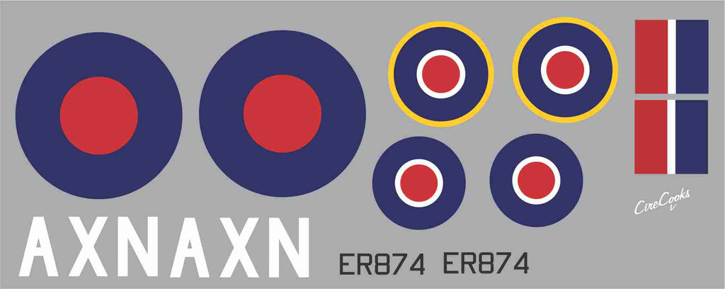 Spitfire AXN ER874 Graphics Set - Callie Graphics