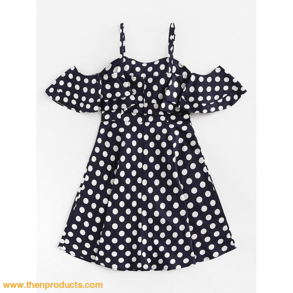 black polka dot cami dress