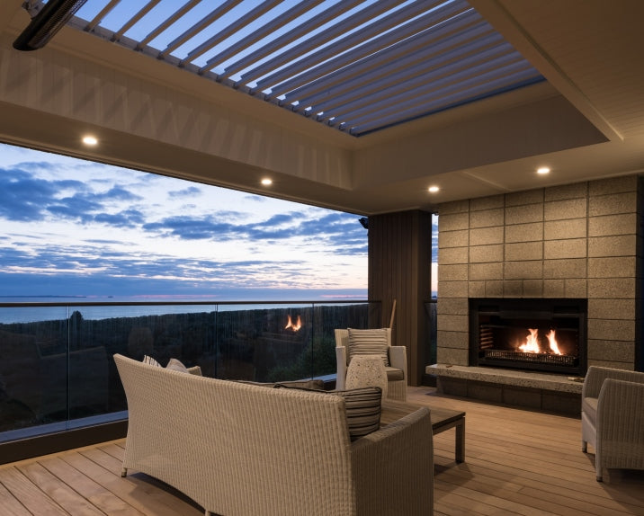 outdoor roof fireplace