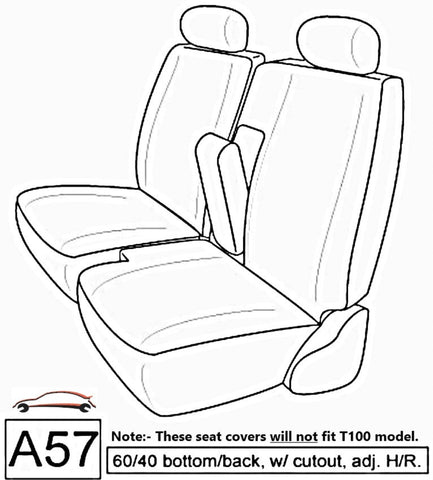 60/40 Split Bench Seat cover for Toyota