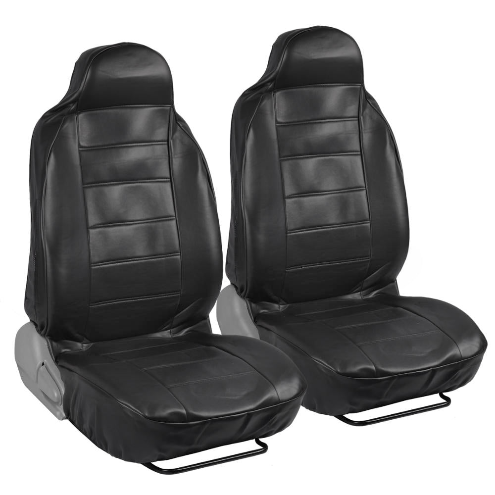 A40 Luxury Geniune Pu Leather Front 2 High Back Bucket Seat Covers Realseatcovers 