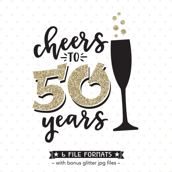 Cheers to 50 Years SVG file - Queen SVG Bee