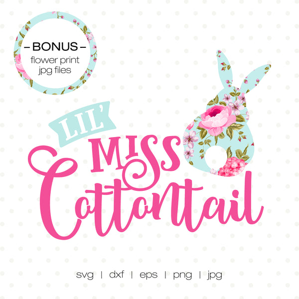 Download Lil Miss Cottontail Easter SVG - Girls Easter Shirt iron ...