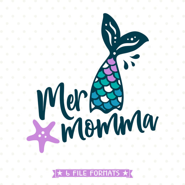 Download Mermaid Momma Summer Mom Shirt SVG Cut File - Queen SVG Bee