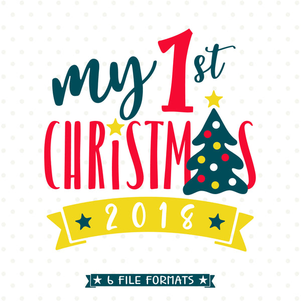 Download My 1st Christmas SVG - Babys first Christmas cut file ...