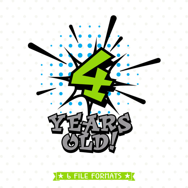 Download Boys 4th Birthday SVG file - Superhero Birthday Vinyl ...