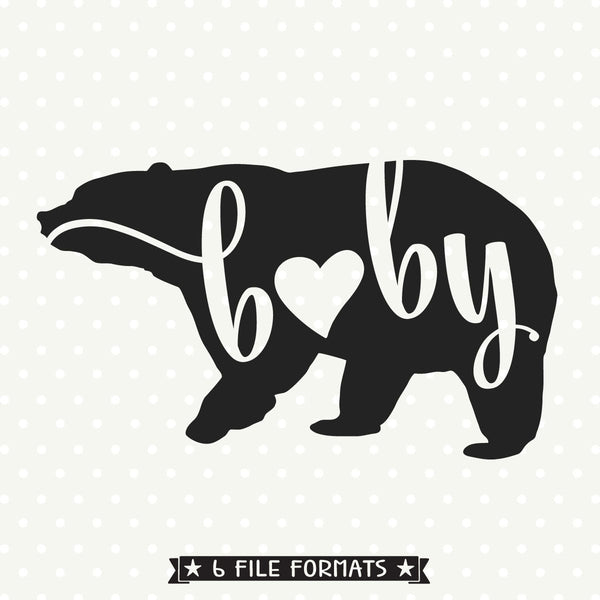 Baby Bear svg file - Bear silhouette file - Bear Family ...