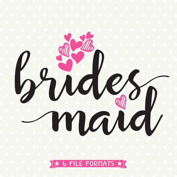 Download Bridesmaid cut file - Bridesmaid gift SVG stencil - Bridal Party SVG - Queen SVG Bee