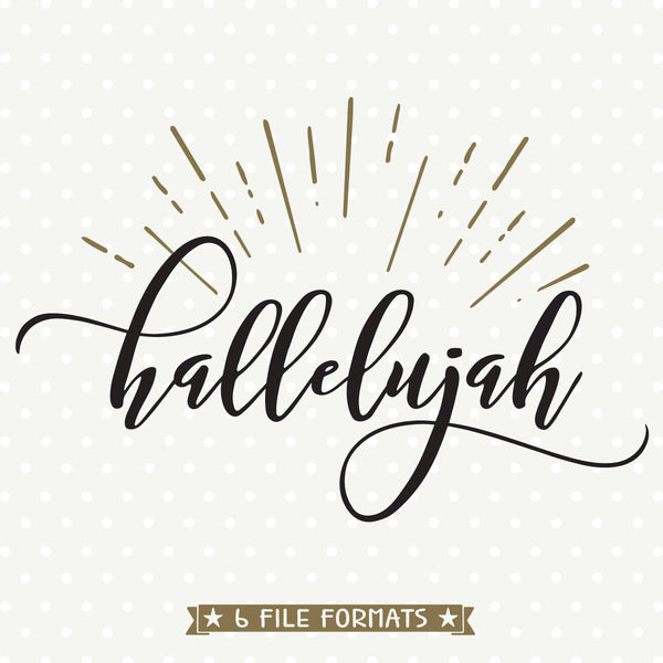 Download Hallelujah SVG cut file - Christian Tee SVG file ...