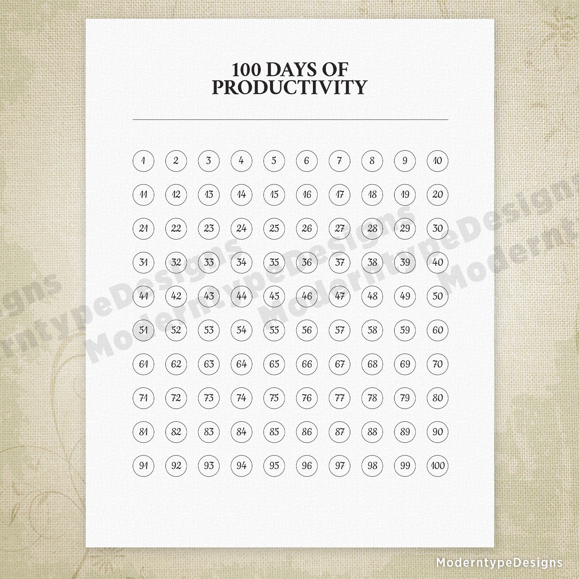 100-days-of-productivity-printable