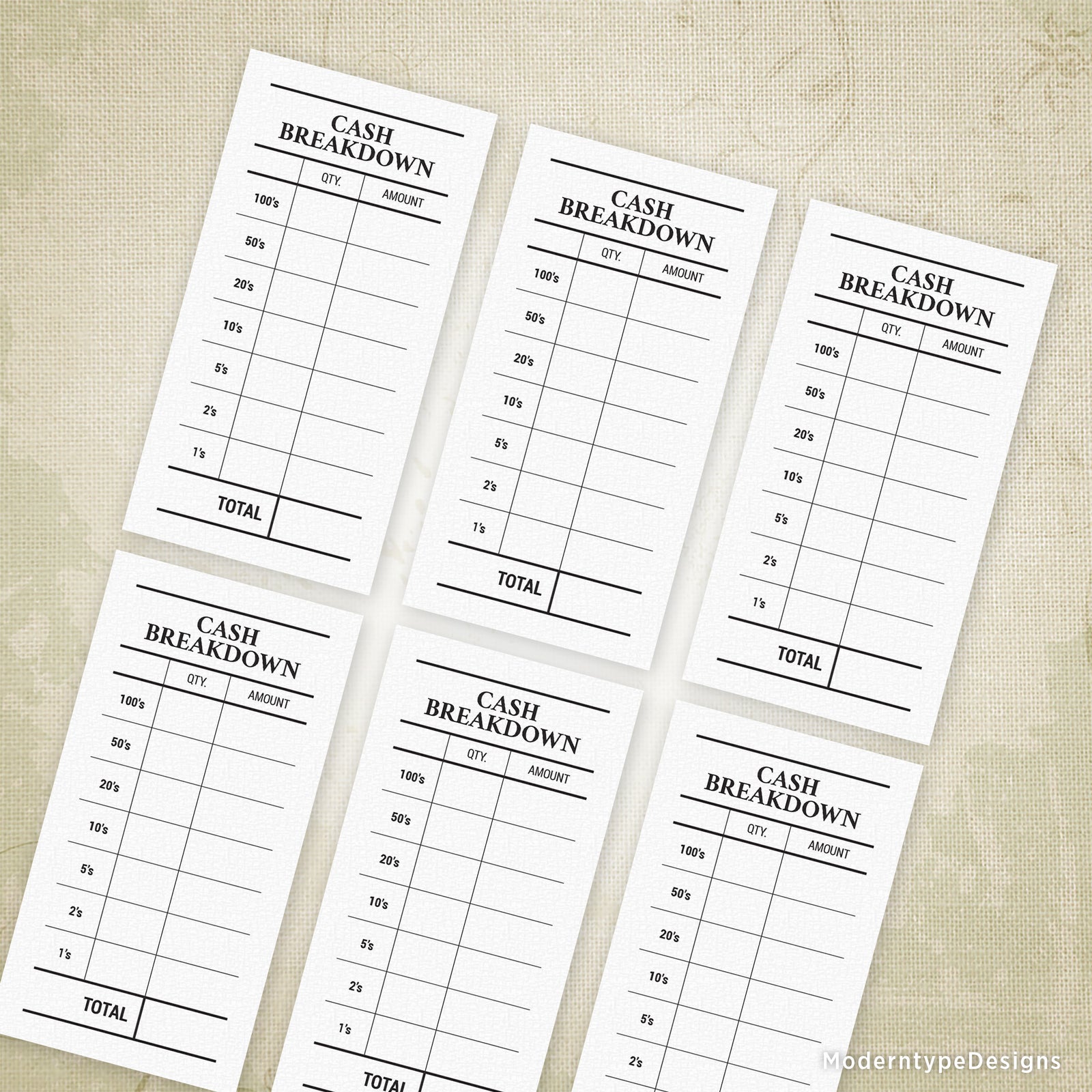 free-printable-cash-breakdown-sheet