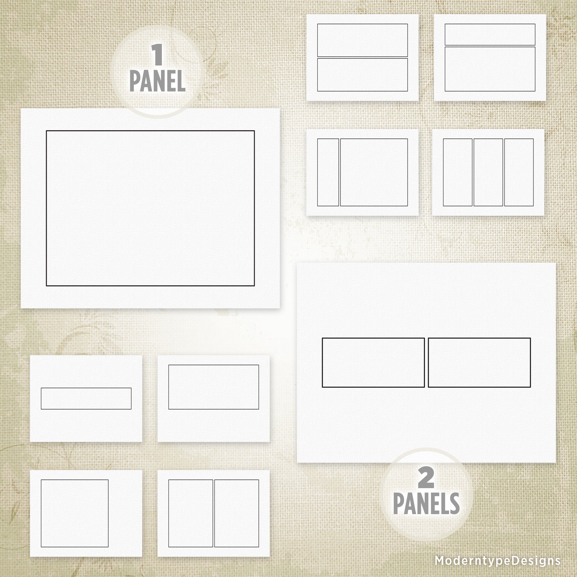 Complex Comic Book Panels Printable