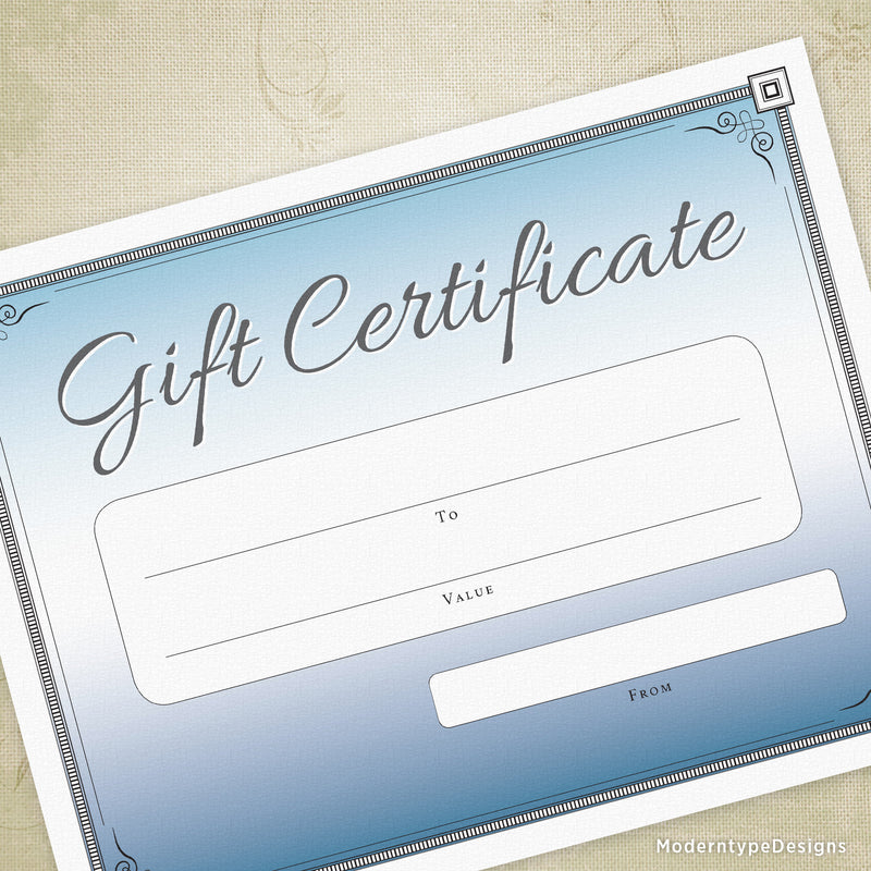 gift certificate templates for mac