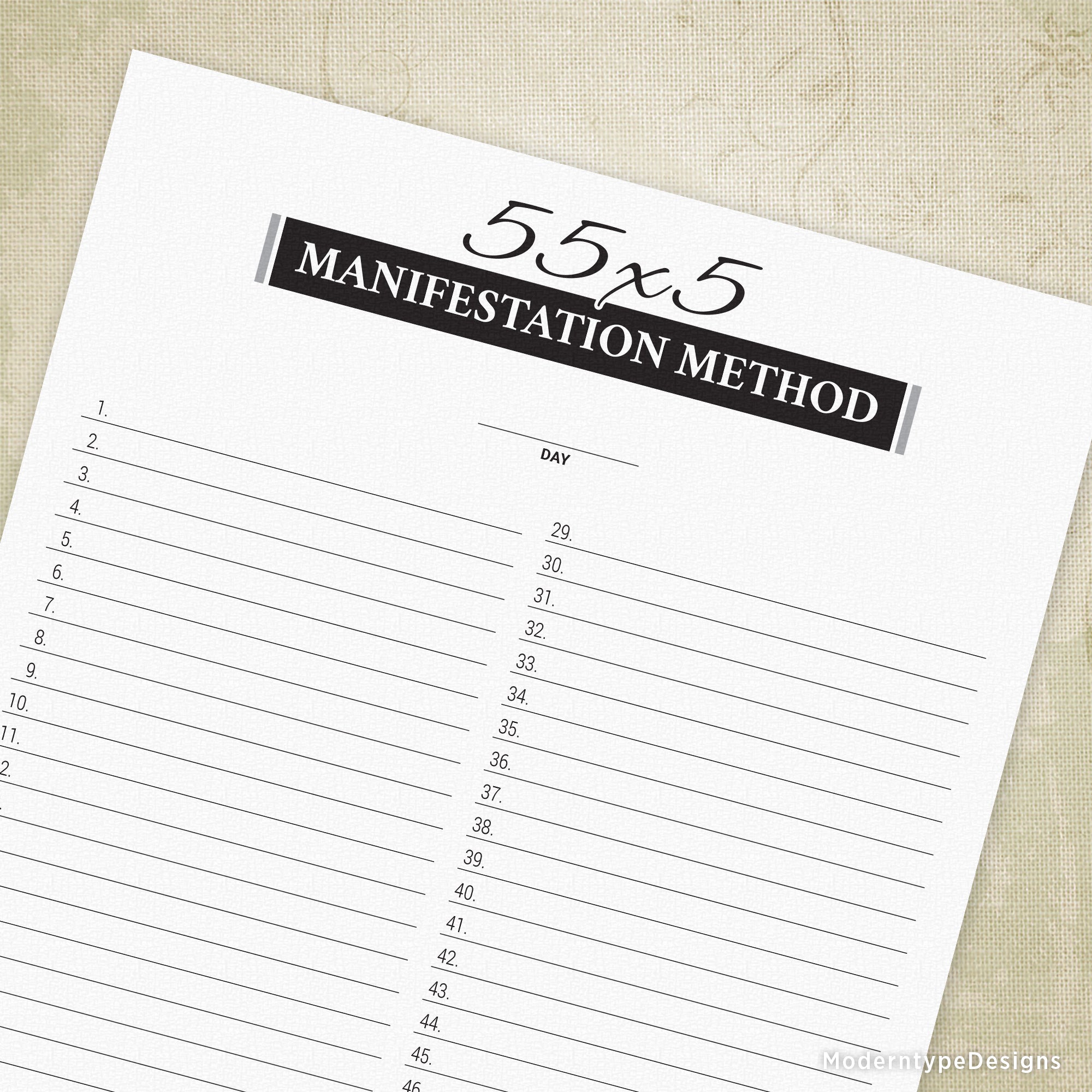 369 Manifestation Method Printable