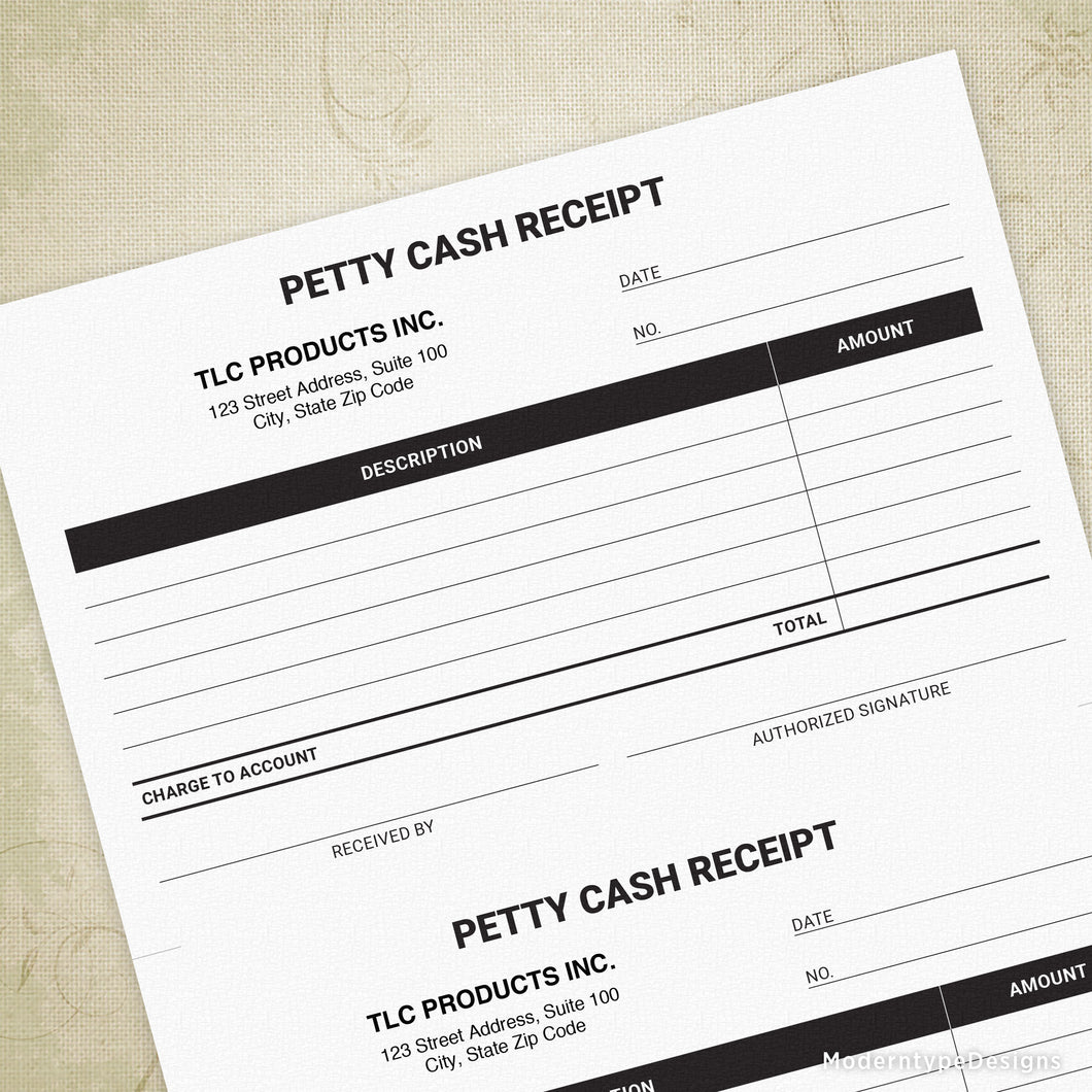 petty cash receipt printable editable for 55 x 85