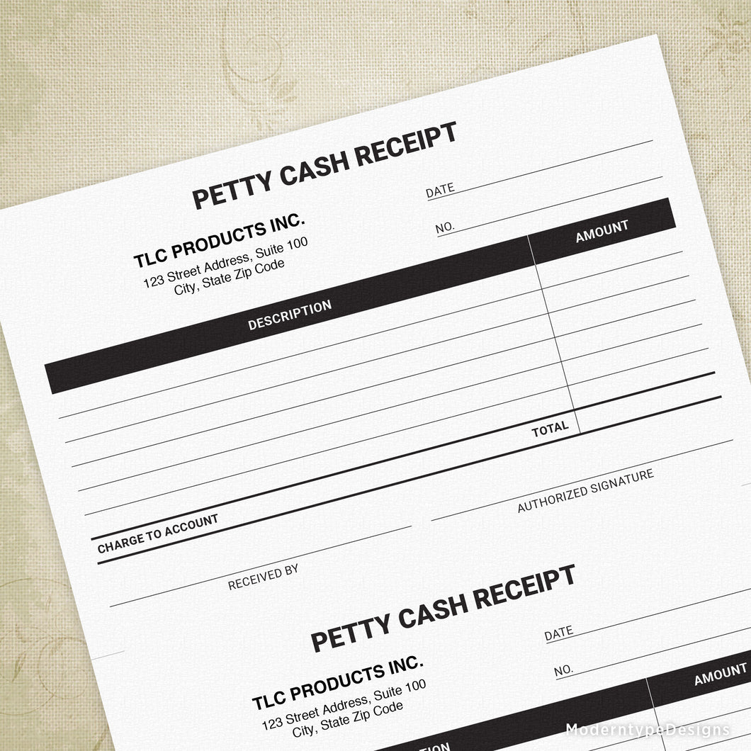 Petty Cash Receipts Template