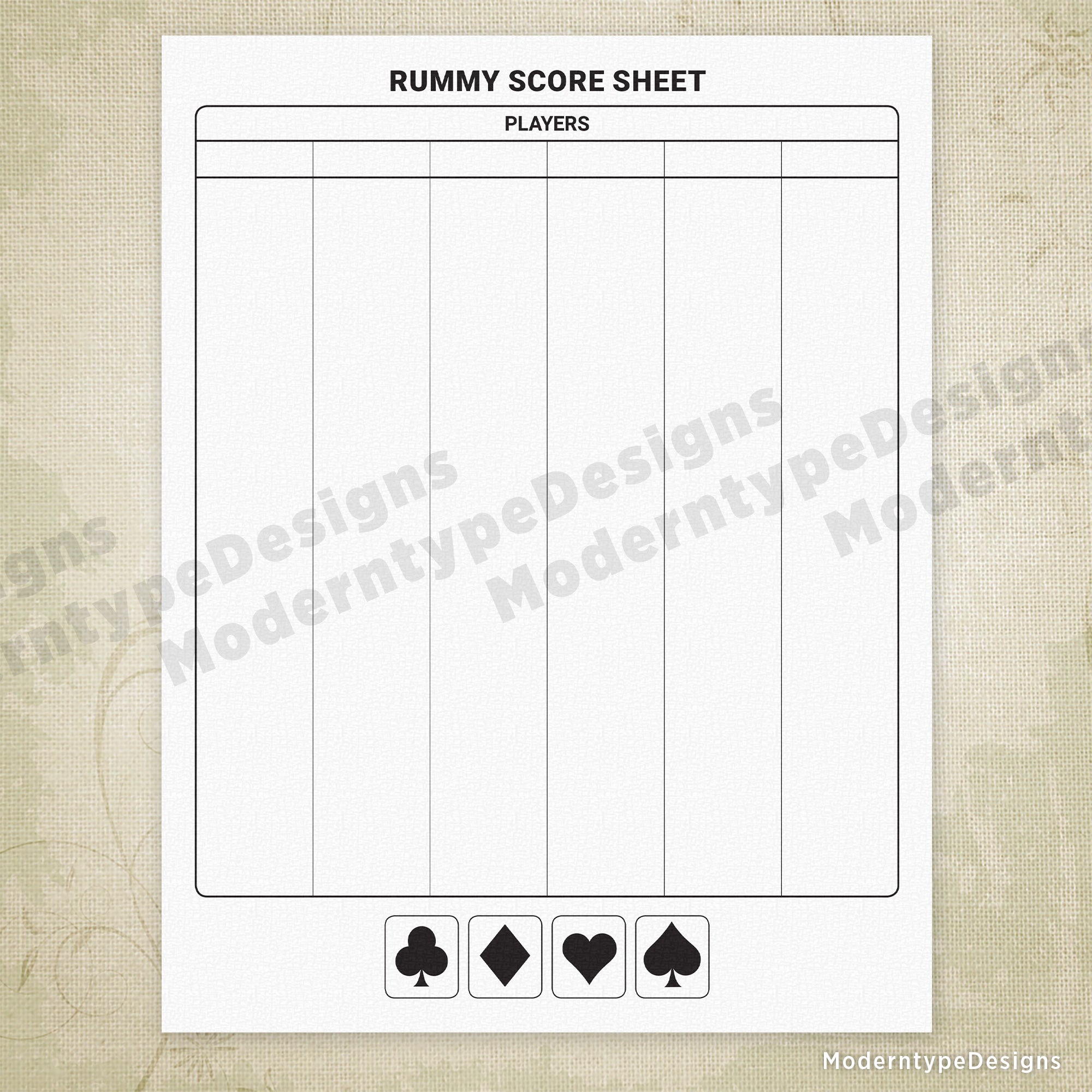 printable rules for gin rummy